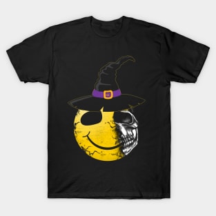 Halloween Emoji TShirt Smiley Face Skull Smile Skeleton T-Shirt